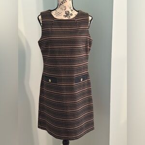 Tommy Hilfiger Black and Tan Mini Dress